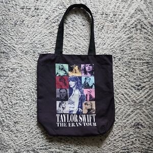 Official Taylor Swift The Eras Tour Black Tote Bag
